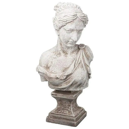 Bust of Women 22" High Antique White Statue Vienna Full Spectrum
