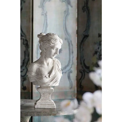 Bust of Women 22" High Antique White Statue Vienna Full Spectrum