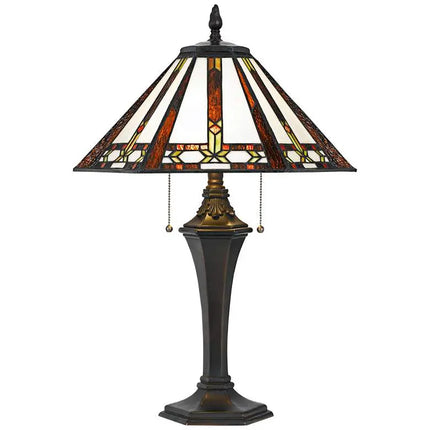 Cal Lighting Autumn 25" Tiffany-Style Stained Glass Table Lamp Cal Lighting