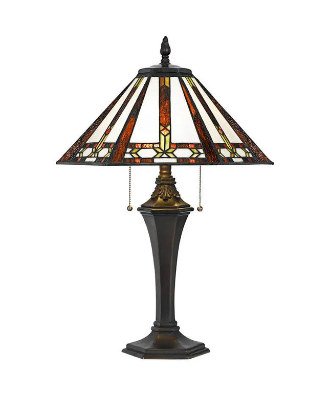 Cal Lighting Autumn 25" Tiffany-Style Stained Glass Table Lamp Cal Lighting