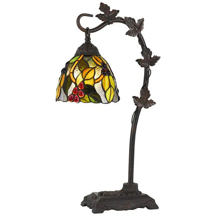 Cal Lighting Cotulla 24" Vine and Leaf Tiffany-Style Glass Desk Lamp Cal Lighting