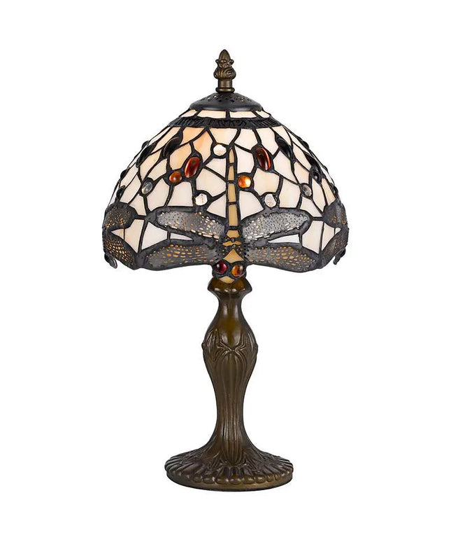 Cal Lighting Dragonfly 14" High Tiffany-Style Accent Table Lamp Cal Lighting