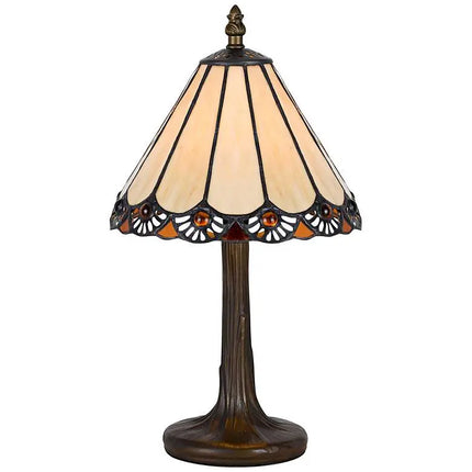 Cal Lighting Flower Petal 13 1/2" High Tiffany-Style Accent Table Lamp Cal Lighting