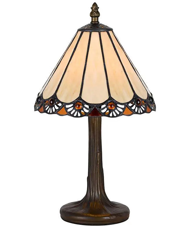 Cal Lighting Flower Petal 13 1/2" High Tiffany-Style Accent Table Lamp Cal Lighting