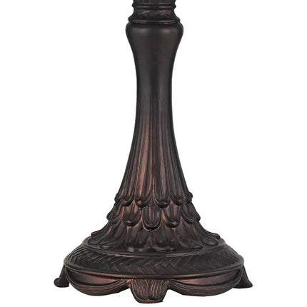 Cal Lighting Markham 25" Bronze and Tiffany-Style Glass Table Lamp Cal Lighting