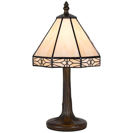 Cal Lighting Mission Gallery 13 1/2" Brass Tiffany Style Accent Lamp Cal Lighting
