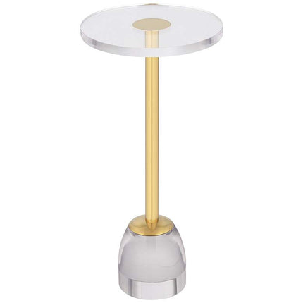 Caldwell 11 3/4" Wide High Shining Gold Round Side Table