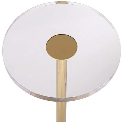 Caldwell 11 3/4" Wide High Shining Gold Round Side Table