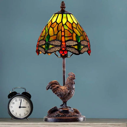 Callico Rooster 15" High Antique Bronze Accent Table Lamp Dale Tiffany