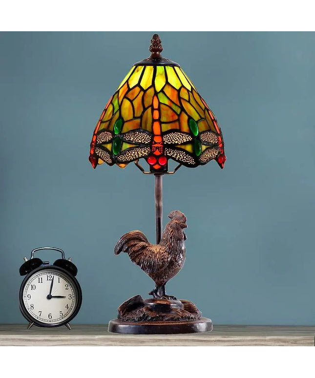 Callico Rooster 15" High Antique Bronze Accent Table Lamp Dale Tiffany