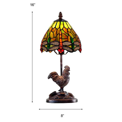 Callico Rooster 15" High Antique Bronze Accent Table Lamp Dale Tiffany