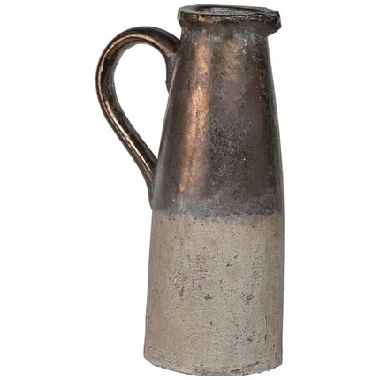 Candia Sienna Brown 14 1/2" High Ceramic Pitcher Franklin Iron Works