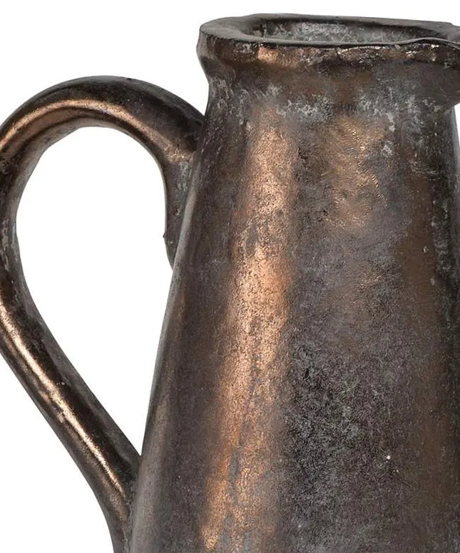 Candia Sienna Brown 14 1/2" High Ceramic Pitcher Franklin Iron Works