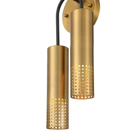 Celine 16" High Warm Gold 2-Light Wall Sconce Set of 2 360 Lighting