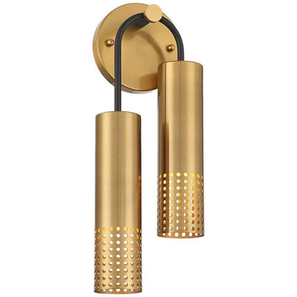 Celine 16" High Warm Gold 2-Light Wall Sconce Set of 2 360 Lighting