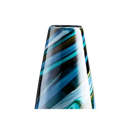 Chalcedony Large 19 3/4" High Multi-Color Blue Glass Vase