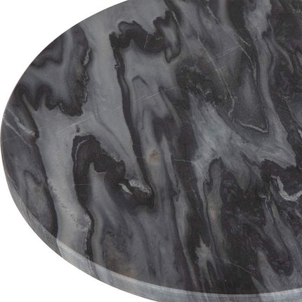 Cinnabar Road Arlo 12" Wide Matte Black Round Accent Table