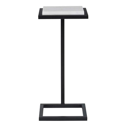 Cinnabar Road Valencia 10"W Black and White Marble Accent Table