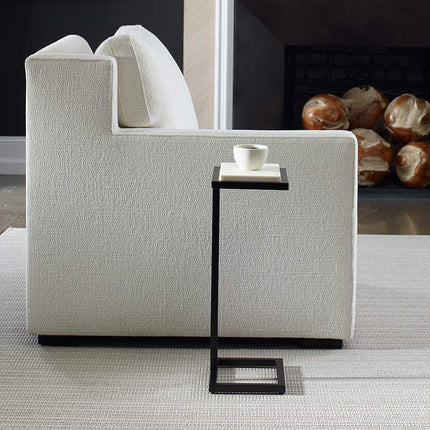 Cinnabar Road Valencia 10"W Black and White Marble Accent Table