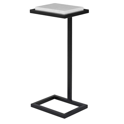 Cinnabar Road Valencia 10"W Black and White Marble Accent Table