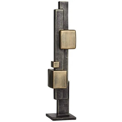 Cityscape 16 1/4" High Antique Brass Decorative Sculpture Quoizel