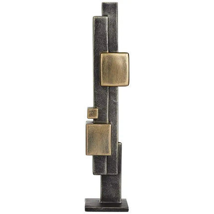 Cityscape 16 1/4" High Antique Brass Decorative Sculpture Quoizel