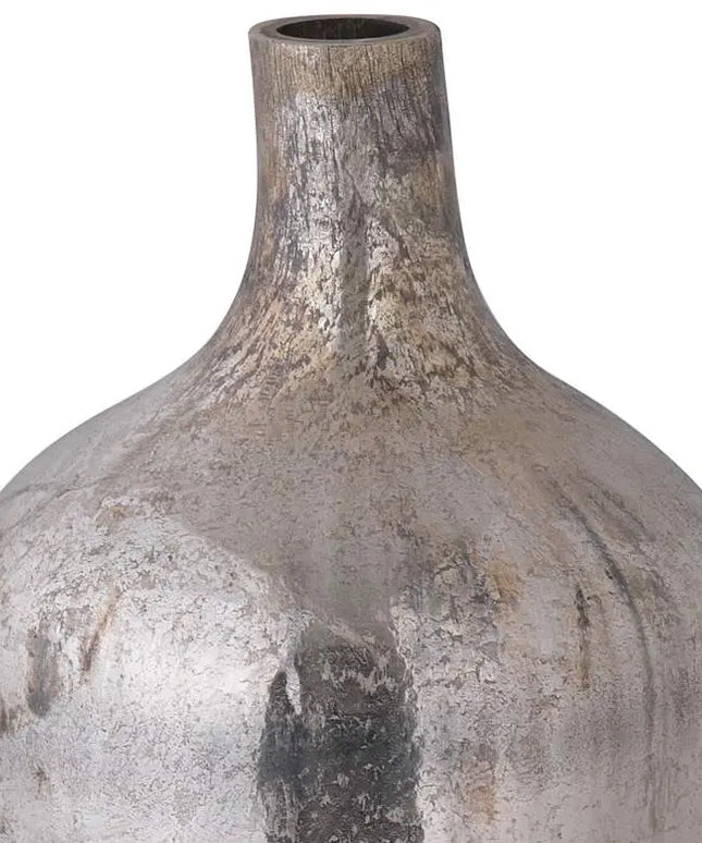 Claire Vintage Mercury Glass 18" High Decorative Vase Barnes and Ivy