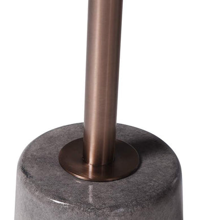 Clayton 17 3/4" Wide Industrial Concrete and Metal Round Accent Table