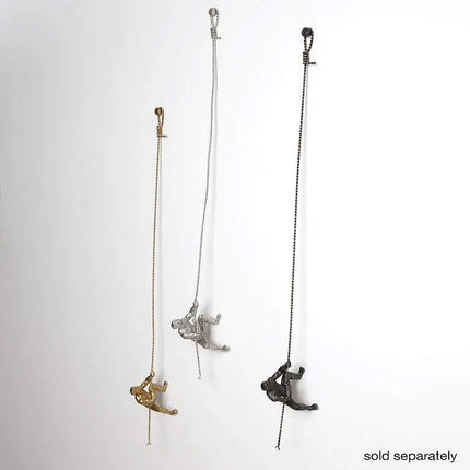 Climbing Man 42" High Bronze Metal Wall Sculpture Quoizel