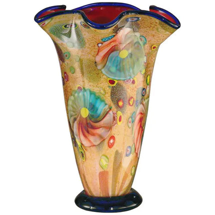 Coast Sand 14" High Modern Art Glass Vase by Dale Tiffany Dale Tiffany