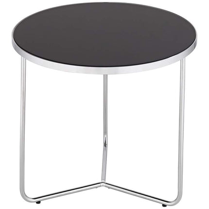 Collins Chrome and Black Glass Nesting Table Set of 2