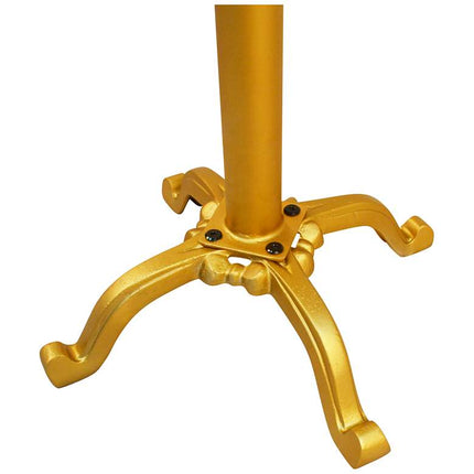 Colton 18" Wide Elm Wood and Gold Adjustable Accent Table