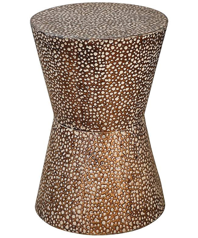 Cutler 14" Wide Antiqued Copper Bronze Modern Accent Table