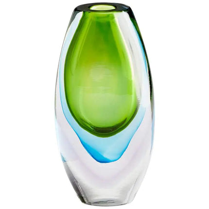 Cyan Design Canica Blue and Green 9 3/4"H Small Glass Vase Cyan Design