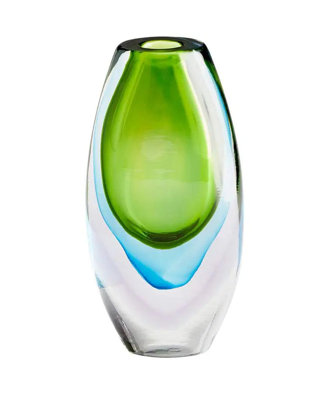 Cyan Design Canica Blue and Green 9 3/4"H Small Glass Vase Cyan Design