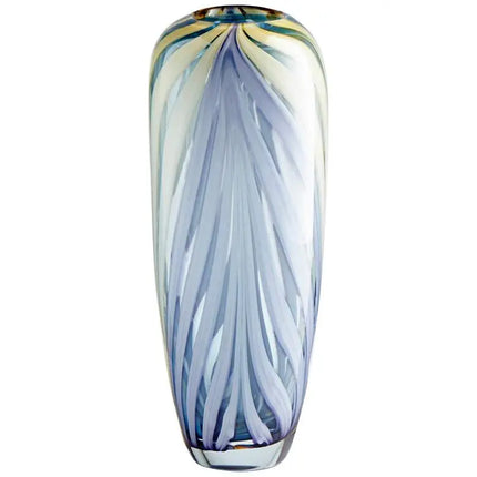 Cyan Design Rhythm 14 1/4" High Purple and Yellow Glass Vase Cyan Design