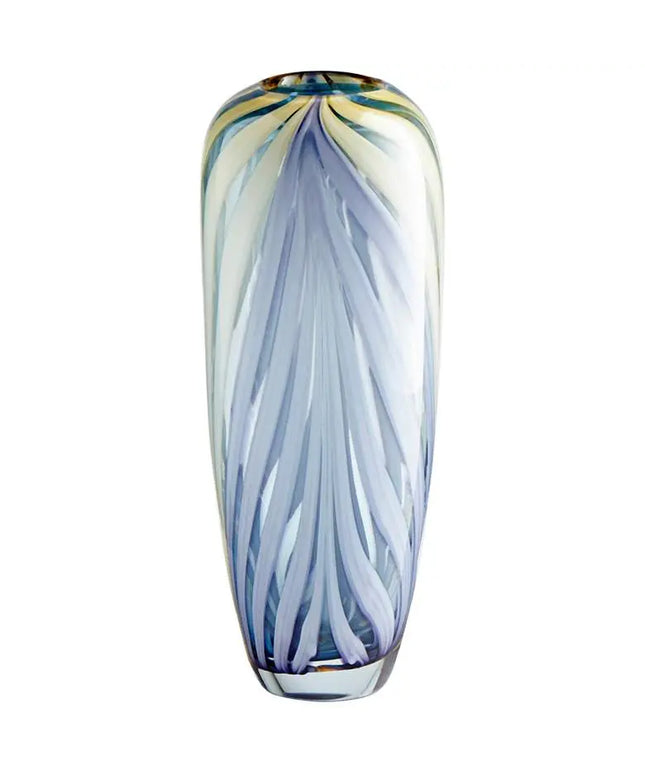 Cyan Design Rhythm 14 1/4" High Purple and Yellow Glass Vase Cyan Design