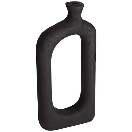 Dahlia Studios Amaranth 15 3/4" High Black Wood Modern Decorative Vase Dahlia Studios