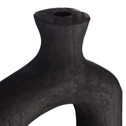Dahlia Studios Amaranth 15 3/4" High Black Wood Modern Decorative Vase Dahlia Studios