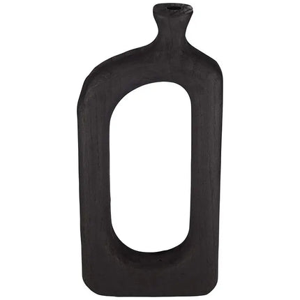 Dahlia Studios Amaranth Black Wood 2-Piece Decorative Vase Set Dahlia Studios