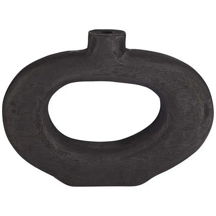 Dahlia Studios Amaranth Black Wood 2-Piece Decorative Vase Set Dahlia Studios