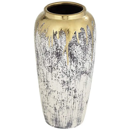 Dahlia Studios Blythe Matte Gold and Gray 3-Piece Decorative Vase Set Dahlia Studios