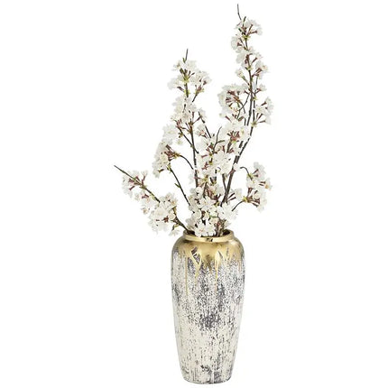 Dahlia Studios Blythe Matte Gold and Gray 3-Piece Decorative Vase Set Dahlia Studios