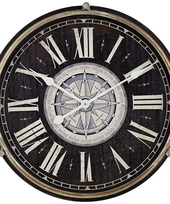 Dahlia Studios Carson 21 1/4" High Glossy Black Round Metal Wall Clock Clock