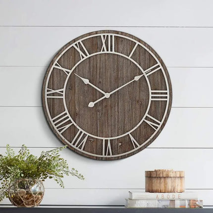 Dahlia Studios Zania 23 3/4" Round Matte Dark Gray Wall Clock Clock