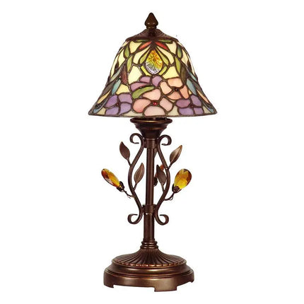 Dale Tiffany 15 1/4" High Crystal Jewel Peony Art Glass Accent Lamp Dale Tiffany