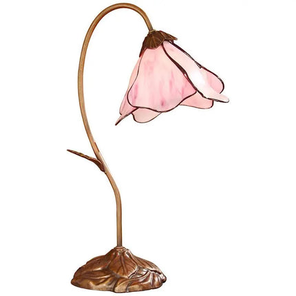 Dale Tiffany 19" High Pink Rose Petal Downbridge Accent Lamp Dale Tiffany