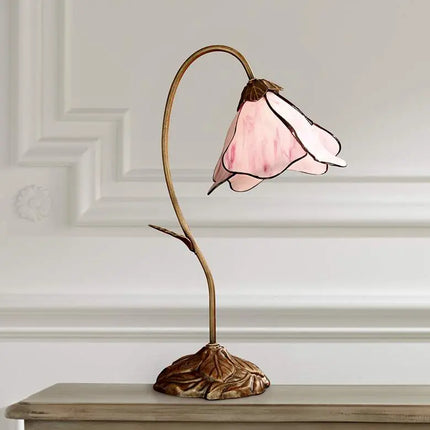 Dale Tiffany 19" High Pink Rose Petal Downbridge Accent Lamp Dale Tiffany