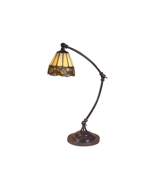 Dale Tiffany 22" Adjustable Tiffany-Style Glass Downbridge Desk Lamp Dale Tiffany