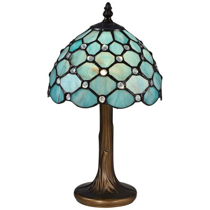 Dale Tiffany Castle Point 15" High Blue Tiffany-Style Accent Lamp
